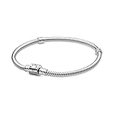 PANDORA Schlangen-Gliederarmband mit Zylinder-Verschluss in Sterling-Silber Moments Collection, Größe 18