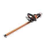 WORX WG264E.9 Akku-Heckenschere 20V - effizienter & präziser Schnitt durch hochwertige Doppel Klinge - 56 cm Schwertlänge – 20mm Zahnabstand - Messerspitzenschutz - ohne Akku & Ladegerät