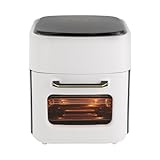 Heißluftfritteuse Luftbraten Ofen 1400W Instant Topf Heißofen 15L Smart Luftfräter Herde Air Fryer Mini Backofen Heissluft Fritteusen mit Sichtfenster für Hause, Restaurants, Cafeterien