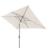 Doppler Sonnenschirm für den Garten Jack 300x200cm in Natur - Rechteckiger Sonnenschirm für Balkon & Terrasse - Schirm knickbar - Großer Balkonsonnenschirm - Kippbarer Kurbelschirm