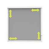 Nematek Teleskop Pollenschutzgitter Fenster (max. 110 x 140 cm) ohne Sägen & Bohren - weißes Pollenfilter Fenster mit Rahmen - Insektenschutz Fenster mit Pollenschutz Gewebe & Bürstendichtung