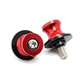 YULEGUDI Swing Arm Spulen M8/M10 Für K&awasaki Für VULCAN650 Für Vulcan S650 Für Vulcan S 650 Für Vulcan S650CC Motorrad CNC Schwinge Spulen Hinten Ständer Schrauben Sliders(10MM Red)