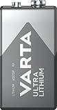 VARTA Batterien 9V Blockbatterie, 1 Stück, Ultra Lithium, hohe Leistung für Rauchmelder, Brand- & Feuermelder, Digitalkamera