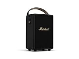 Marshall Tufton Outdoor Tragbarer Bluetooth Partylautsprecher, IPX2 wasserbeständig – Schwarz und Messing