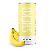SHEKO Banane Mahlzeitersatz Shake - 25 cremige Bananenmilch Shakes pro Dose - Nur 200kcal, Glutenfrei & Natürlich lecker - Diät Shakes zum Abnehmen