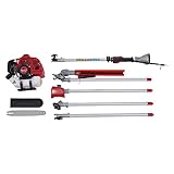 Benzin Motorsense 4IN1 Multitool für Garten, Rasentrimmer, Heckenschere, Hochentaster, Kettensäge
