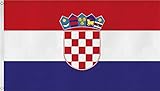 normani XXL Flagge Fahne, genäht in 150 x 250 oder 300 x 500 cm Farbe Kroatien Größe 150x250