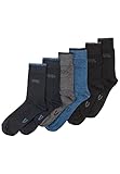 camel active Herren Socken 6er-Pack - Schwarz, Grau, Blau - hochwertige Strümpfe aus biologischer Baumwolle für Freizeit, Arbeit und Sport - passend für alle Schuhe Mehrfarbig menswear-47-50