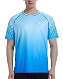 Roadbox Herren Rashguard Kurzarm, UPF 50+ UV Schutz Wasser Badeshirt, Schnelltrocknend Leicht Schwimm Shirt für Sommer Strand