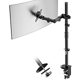 PUTORSEN 80cm Hoch Monitor Halterung 1 Monitor, für 13-35 Zoll Bildschirm, Voll einstellbar bildschirmhalterung, Monitor Arm, 9kg pro Arm, VESA 75x75/100x100mm