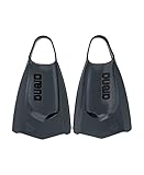 ARENA Powerfin Pro II Schwimmbad-Trainingsflossen, Schwimmflossen für Erwachsene, Flossen aus 100% Silikon, Komfortable Kurzflossen für das Schwimmbad, Schwarz, 36-37