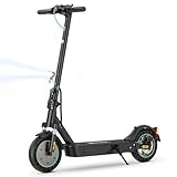 E Scooter mit Straßenzulassung, E Roller 42V/10Ah Batterie MAX 40KM Reichweite, 10 Zoll Faltbarer E-Scooter mit USB Ladefunktion, Haltbarkeit Electric Scooter Erwachsene für Pendler