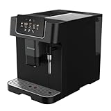GRUNDIG KVA 6230 Kaffeevollautomat mit Milchaufschäumdüse, Edelstahlmahlwerk mit 13 Mahlgraden, 250 g Bohnenbehälter, 2 Liter abnehmbarer Wassertank, 19 Bar Pumpendruck, Touch-Display, Schwarz