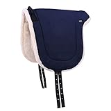 QHP Reitpad Pferd Bareback pad 19 mm | Sicherer Halt | Komfortables Reiten, Größe:WB, Farbe QHP:Navy