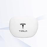 eeRmda Autositz-Kopfstützen-Nackenkissen, für Tesla Model 3 Y S X, weiches Komfort-Nackenkissen, Kopfstützkissen, Autositz-Zubehör, weiße Kopfstütze
