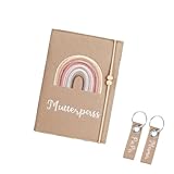 Weenwill Mutterpass Schutzhülle,Mutterpass für Schutzhülle aus Filz mit Fächern,Mutterpasshülle aus Filz mit 2 Schlüsselanhängern,Mutterpasshülle mit Fächern für Schwangerinen Zukunftige Mütter
