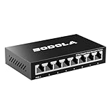 SODOLA 8-Port Gigabit Easy Smart Managed Ethernet Switch, Metallgehäuse, LACP Link Aggregation, QoS, IGMP Snooping, VLAN Netzwerkswitch