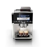 Siemens Kaffeevollautomat EQ900 plus TQ905DZ3, 36 internationale Kaffeespezialitäten, individueller Mahlgrad, App-Steuerung, großes Full-Touch-Display, Edelstahl
