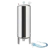 KK-GGL Vertikaler Druckbrunnentank, Edelstahl-Wasserdrucktanks Für Brunnenpumpe/Wassersystem, Wasserspeicherblasenbehälter Mit Montagesatz, Druckwassertank,60l/15.8gal