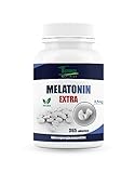 FUTURES NUTRITION Melatonin Extra Nahrungsergänzungsmittel - 365 hochdosiert Schlaftabletten - Nur 1/4 Tablette pro Tag: Melatonin 0,5mg - Ohne Zusatzstoffe und Vegan Schlafmittel - Laborgeprüft