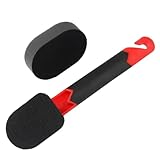 COOLHIYA Auto Reinigungsbürste Reifen Felgen Ergonomischer Griff Schwamm Material Leichte Autopflegebürste für Reifenwäsche Felgenreinigung Innenraumdetailierung