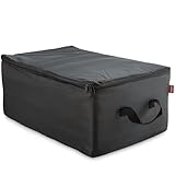achilles Große Kühltasche, Thermotasche, Faltbare Kühlbox, Liefertasche zum warmhalten von Essen, Tasche mit Kühlfunktion, 57x37x25cm (Schwarz)