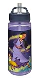 Scooli Trinkflasche Disney Wish - Trinkflasche für Kinder mit Motiv - Wasserflasche aus Kunststoff BPA frei - ca. 500ml Fassungsvermögen - integrierter Strohhalm - ideal für die Schule