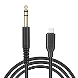 LOFOTU Insert and Play USB C auf 6,35 mm Stereo-Kabel, 32-Bit, 384 kHz, Adapterkabel für digitale Geräte zu Mischpulten