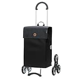 ANDERSEN Einkaufstrolley - Treppenst. Scala Sh. Hera schwarz 47 L Einkaufsroller, modern, Reflektor, leichtgängig, Räder abnehmbar, Treppensteiger