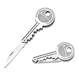 Tovbmup 2PCS Schlüsselmesser,Mini Messer Taschenmesser,Klappmesser,Brieföffner in Schlüsselform Paketmesser,Edelstahl Key Knife Schlüsselbund Messer für Outdoor,Kleine Geschenke für Männer Frauen