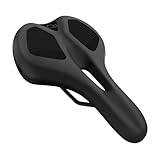 FIFTY-FIFTY Fahrrad Sattel, Komfortabler Memory Foam MTB Sattel, Atmungsaktiver wasserdichter Fahrradsattel für Männer und Frauen, Kompatibel mit MTB, Rennrad, E-Bike, Tournee