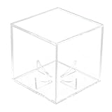 Acryl-Baseballbox, 8 cm, transparent, für Koffer, Acrylwürfel für Souvenir-Aufbewahrung