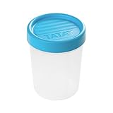 TATAY Frischhaltedose, Airtight, 0.4L von Kapazität, Schraubdeckel, BPA frei, Geeignet Mikrowelle und Geschirrspüler, Blau. Maße: 8,5 x 8,5 x 11,1 cm