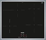 Siemens EH645BFB6E iQ300, Induktionskochfeld, 60 cm, Schwarz, Mit Rahmen aufliegend, TouchControl, powerBoost, Timer, Kindersicherung