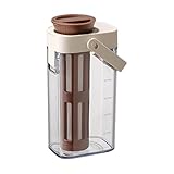 Wasserkaraffe, Limonadenkrug, kaltes Bier, -Teekrug, Teekännchen, transparent, 1000 ml, auslaufsicher, für Kaffeegetränke, Aufbewahrung