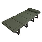 XWJOYW Tragbares Klappbett, Campingbetten, Klappbett mit Matratze, Queensize-Campingbett, 4 Positionen, verstellbar, neigbar, klappbar, Campingbett, Schlafbett, Feldbetten für Erwachsene, tragbare