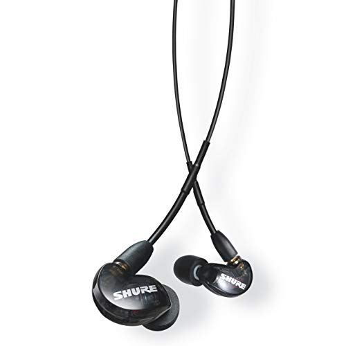 Shure AONIC 215 Wired Sound isolierende Ohrhörer, klarer Sound, Einzelfahrer, sichere In -Ear -Passform, abnehmbares Kabel, langlebige Qualität, kompatibel mit Apple & Android -Geräten - Schwarz