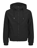 JACK&JONES Herren Softshell Jacke mit Kapuze Funktions Outdoor Blouson Übergangs Jacket JJEBASIC