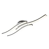 B.K.Licht - LED Deckenlampe mit warmweißer Lichtfarbe, je 6 Watt, je 480 Lumen, LED Deckenleuchte, Lampe, Wohnzimmerlampe, Schlafzimmerlampe, Küchenlampe, 56,5x12x6,3 cm, Aluminiumfarbig