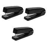 jojofuny 3 Stück Rotationshefter süße Bürovorräte Desktop Hochleistungshefter für den Schreibtisch Hefter fürs Büro tragbare Hefter Kleinhefter für den Haushalt Metall Black