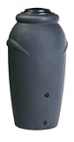 TS Exclusiv Regentonne 210l Anthrazit inkl. Blumentopf Aufsatz Regenfass Wassertank