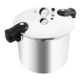 Mqwdxzfes 22L Schnellkochtopf Aluminium, Dampfkochtopf Einkochtopf mit Digitalmanometer, 90Kpa Druckkochtopf Gasherd Schnellkochtopf Küche Dampfkocher Kochgeschir für alle Herdarten