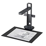 CZUR Buchscanner, 14MP Scanner mit Led Schreibtischlampe, Dokumentenscanner mit OCR für Win und Mac, HD Dokumentenkamera scan bis zu A3 (Aura)