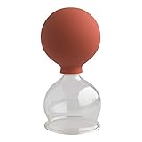 Lauschaer Glas Schröpfglas mit Saugball 50mm zum professionellen, medizinischen, feuerlosen Schröpfen mundgeblasen handgeformt, Schröpfglas, Schröpfgläser, Original