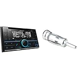 KENWOOD DPX-7300DAB 2-DIN CD-Autoradio mit DAB+ & Bluetooth Freisprecheinrichtung & Hama Antennenadapter Antennenstecker DIN - Antennenkupplung ISO 43642