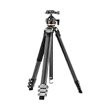 Fotopro Kompaktes Kohlefaser-Stativ, 152,4 cm Profilbeine, tragbares Reisestativ, professionelles, robustes Stativ, maximale Traglast 20 kg, mit supergroßem Kugelkopf, wetterfeste Tasche, Fotopro