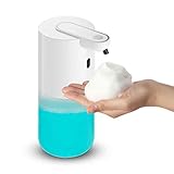 Punvot Automatisch Seifenspender, 400ml Berührungslos Elektrischer Desinfektionsspender IPX5 Wasserdicht Elektrischer Seifenspender für Bad, Toilette, Küche und Büro
