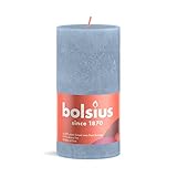 Bolsius Stub Kerze Himmelblau - Ø68 mm - Höhe 13 cm - Blau - 60 Brennstunden