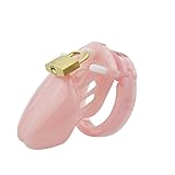 YILUQIFLY Keuschheitskäfige für Männer Peniskäfige BDSM-Fesseln, extreme Sklaven-Sexspielzeuge Fetisch-Sexspielzeuge Kunststoff atmungsaktiv (Rosa, Kurz)