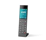 Snom HM2 Schnurloses DECT-Festnetztelefon - Elegantes IP-Mobilteil mit 2,8-Zoll-Farbdisplay, Antibakterieller OberfläChe, bis zu 7 h Gesprächszeit, PoE, Für HM201, Bis 4 Mobilteile Pro Basis